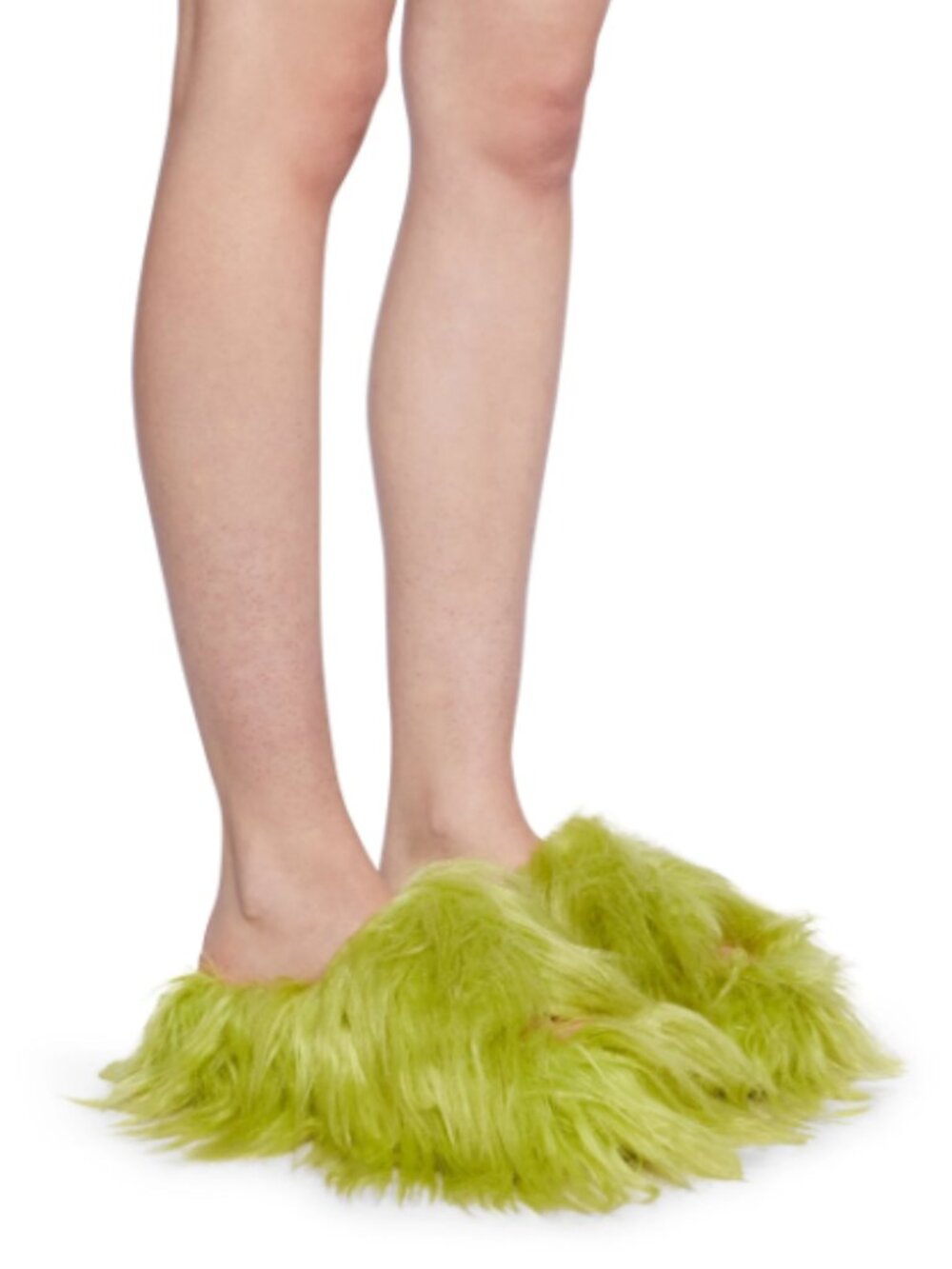 Current Mood Case Of The Grumpies Fuzzy Slides - Green Size 8 New w/Box